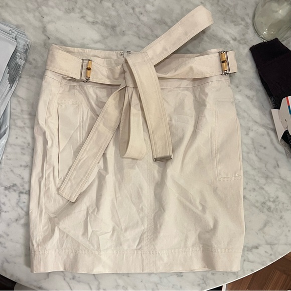Gucci ivory/white belted bamboo skirt - Picture 8 of 13